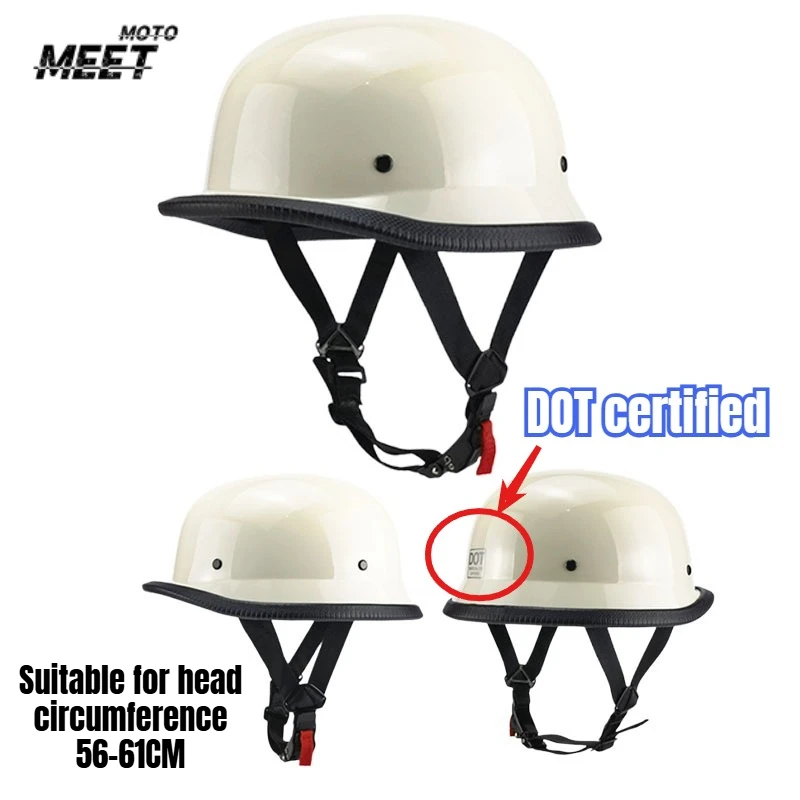 

Ретро-мотошлем в стиле немецкого солдата, мотошлем для круизов, полушлем для мотоцикла, мотошлем для мужчин.