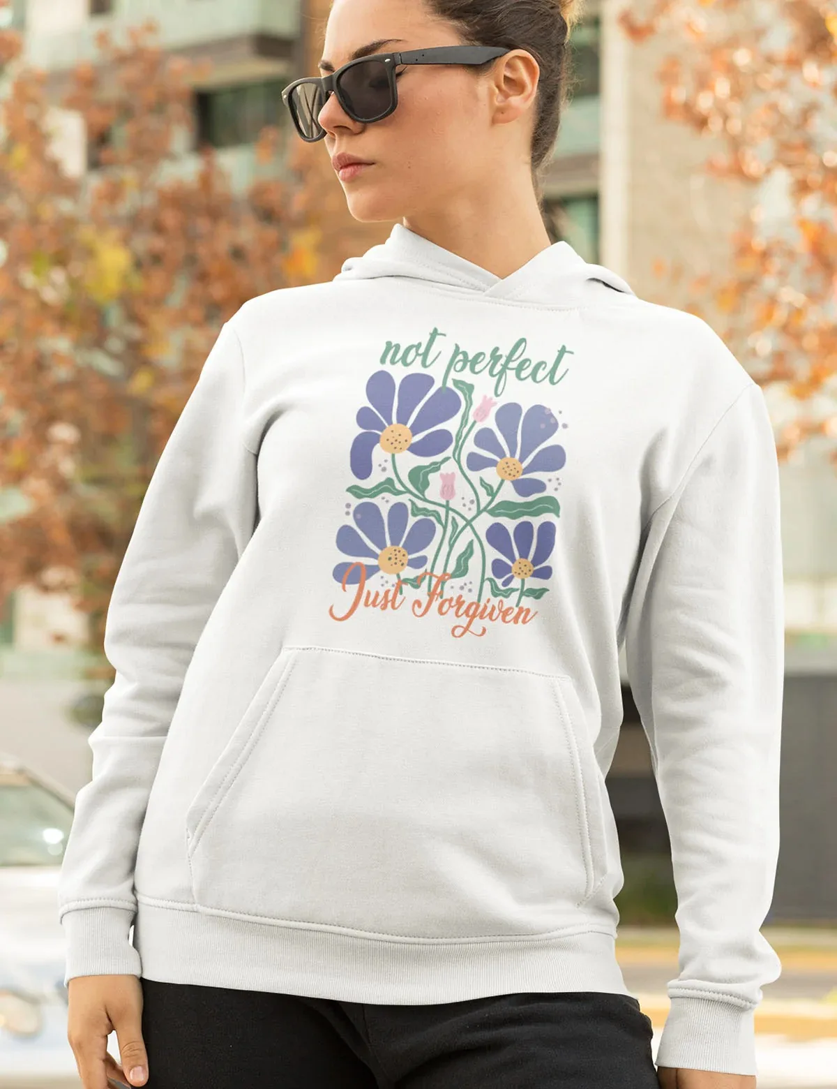 

Not Perfect Just Forgiven Hoodie Men's and Women's Long Sleeve Hooded Sweatshirt Pullover Tops Sportswear Women Clothing