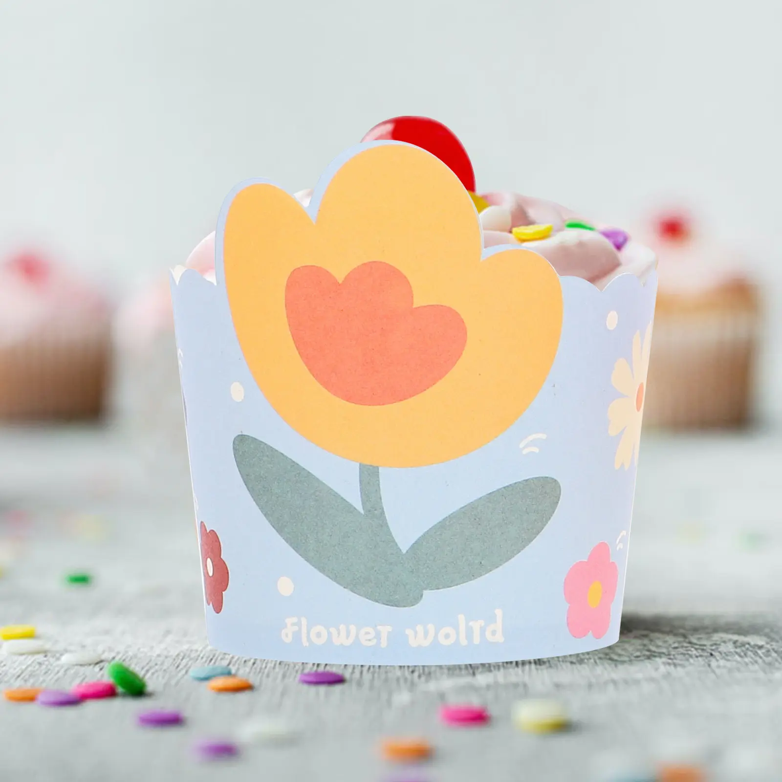 

75pcs Baking Cake Cups Paper Muffin Liners Cupcake Wrappers Halloween Party Holders Disposable Design Practical Use