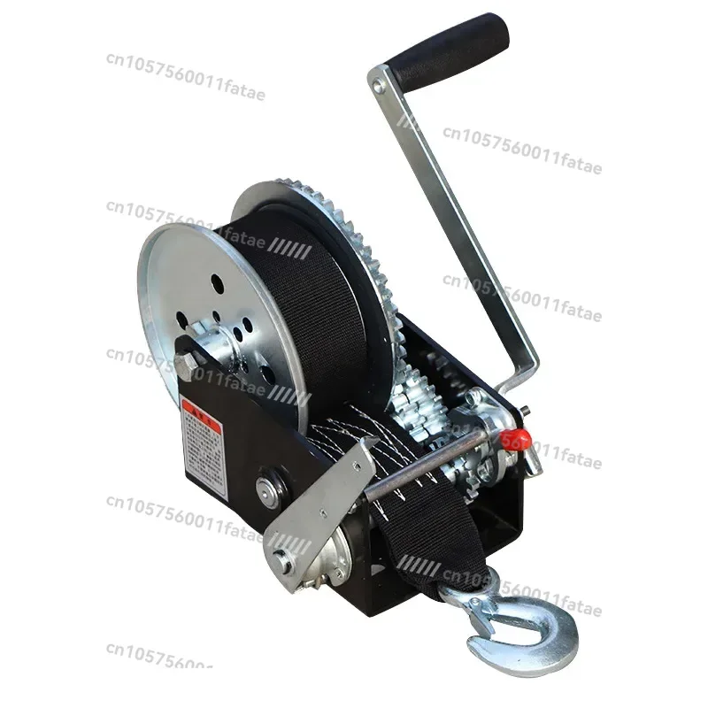 2500 Lb Two-Way Self-Locking Portable Hoist Heavy Duty Hand Winch