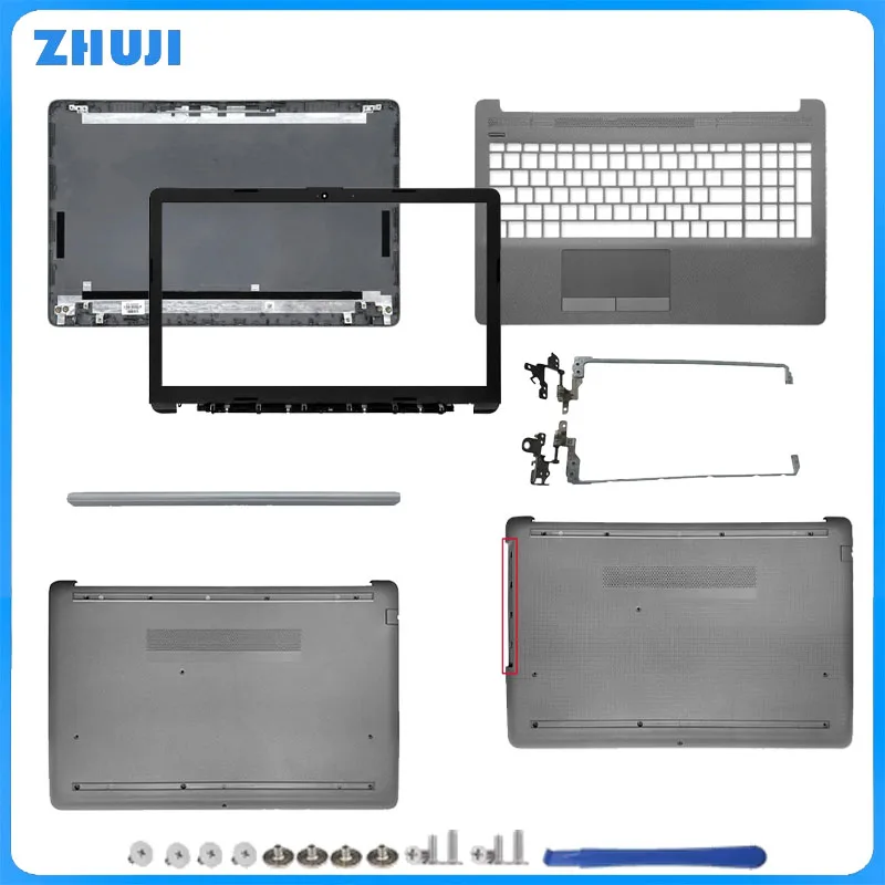 

New Top Back Case Laptop For 15-DA 15-DB 250 G7 255 15-DA0014DX LCD Back Cover Front Bezel Hinges Palmrest Bottom Case Gray
