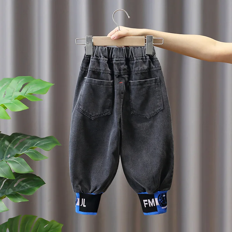 Boys Casual Jeans Trousers Spring Autumn Boys Denim Pants Kids Children Loose Cargo Pants Bottoms Clothing 2-9Years