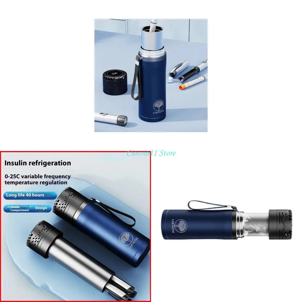 

Y1UB Insulin Pens Coolers Travel Case Medication Coolers for Travel Travel Coolers Bag Ice Pack with Cup Sleeve