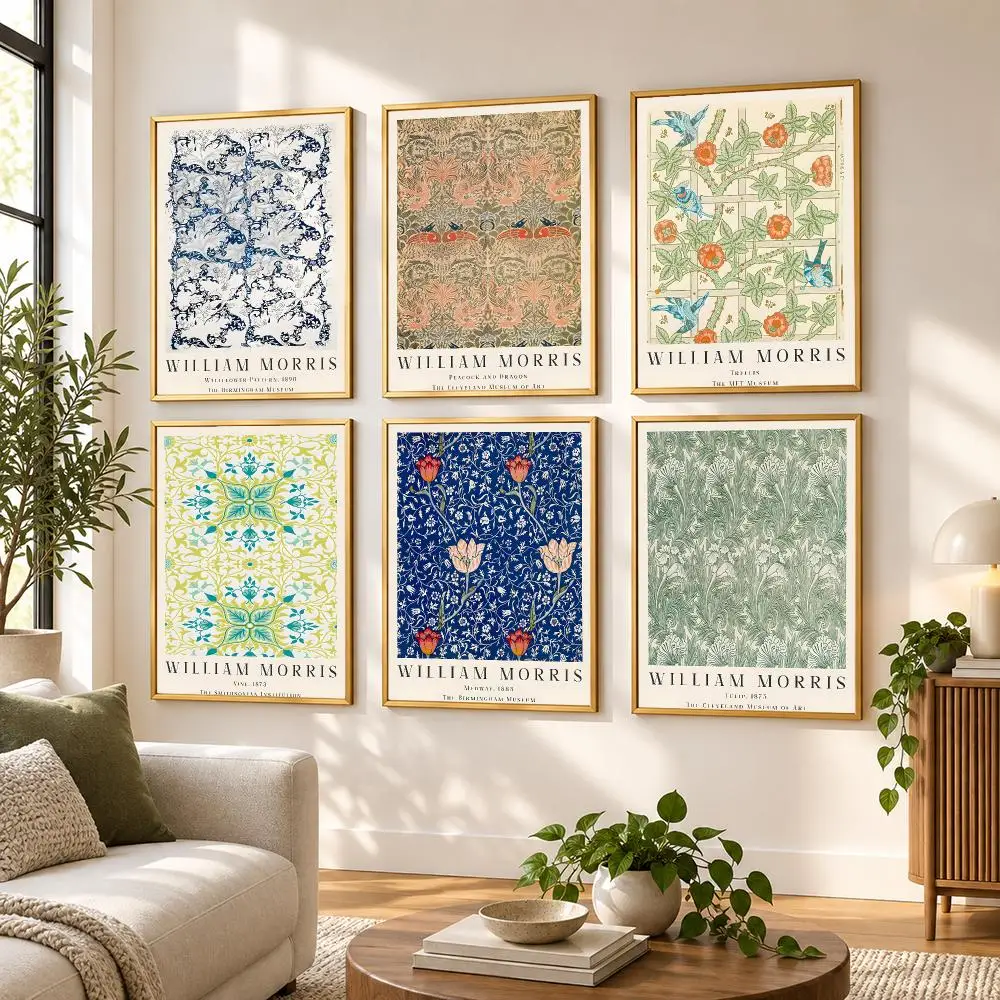 William Morris Museum Exhibition Gallery Poster HD art sticky wall waterproof home living room bedroom bar aesthetic decoration