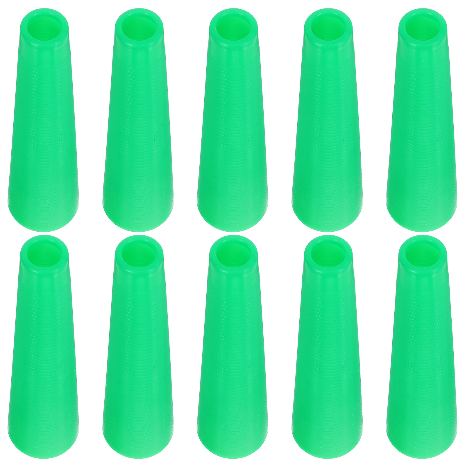 

10 Pcs Plastic Pagoda Tube Embroidery Thread Bobbins Reels Wire Rack Floss for Tangle Free Cord Holder Green Spindles Spools