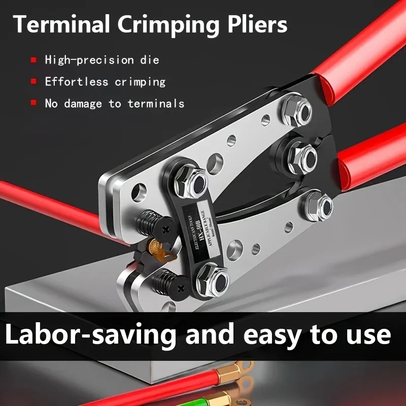 

Electrician's special HX-50B copper nose wire crimping pliers, large bare terminal pliers, cable crimping pliers