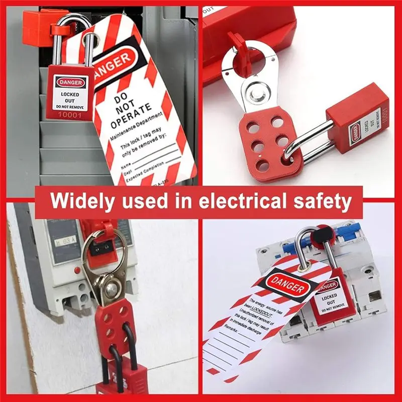 A84E-Lockout Tagout Kit, Electrical Safety Lockout Padlocks Kit Lockpicking Kit For Mechanical Electrical Equipment