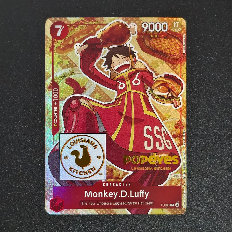 Proxy One Piece chicken drumstick Monkey.D.Luffy P-080 TCG