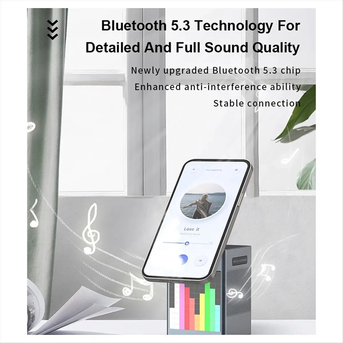 NNnew Bluetooth Speaker 3-in-1 Wireless Charger for IPhone 16 15 14 13 12 Fast Charging Station for Apple Watch 9 8 7 6 5 4