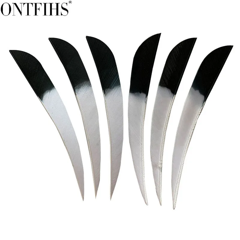 18Pcs/lot 5 Inch Arrow Feather Water Drop Real Turkey Feather Archery Arrow DIY Accessories Feathers Shooting Shooting