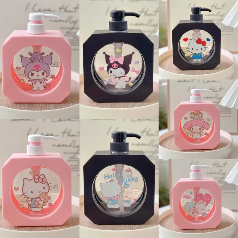 

Hello Kitty Cute Cartoon Large Capacity Press on Bottling Bottle Travel Women Supplies Desktop Decoration Student Gift Wholesale