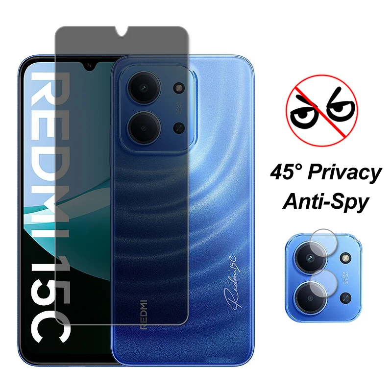 ل Xiaomi Redmi 15C الزجاج Xiaomi Redmi 15C حامي الشاشة الخصوصية الزجاج المقسى واقية الهاتف عدسة الكاميرا فيلم Redmi 15C