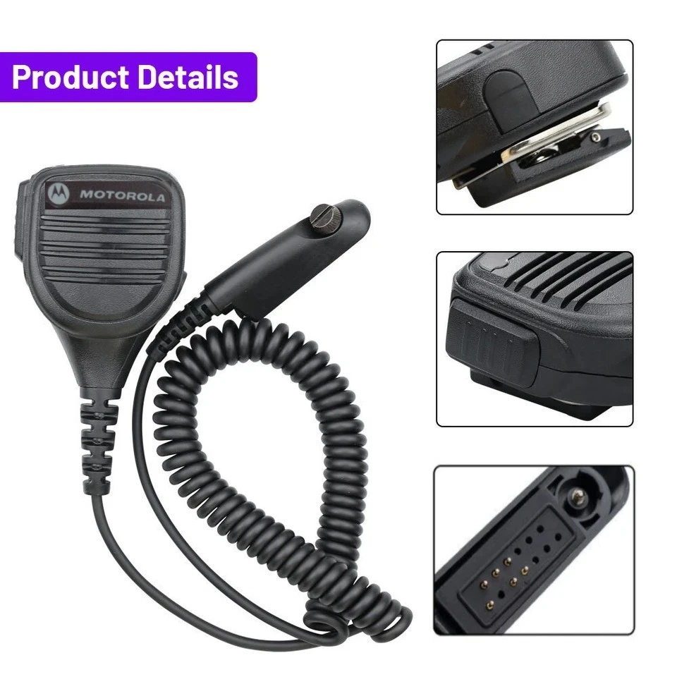 10PCS PMMN4021 PMMN4021A Speaker Microphone Compatible for Motorola Radio GP328 HT750 HT1250 HT1550 PR860 GP339 GP320 GP340