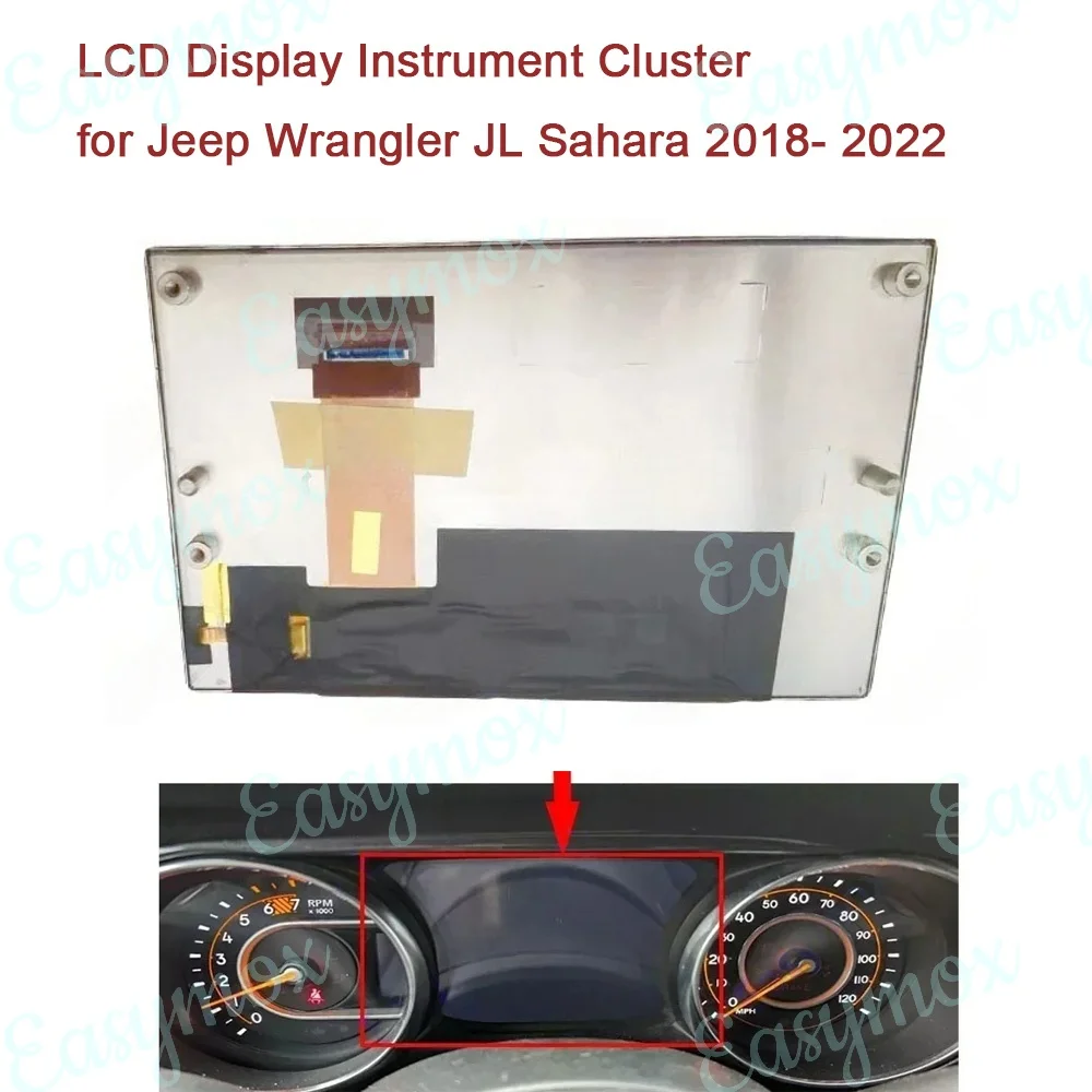 

LCD Display for Jeep Wrangler JL Sahara 2018-2022 Dashboard Speedometer Instrument Cluster Screen Repair 68233868AF