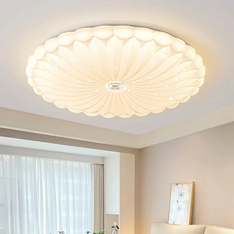 

Cream style bedroom lamp sunflower ceiling light modern led lights living room decor lighting fixtures bedroom ceiling lights