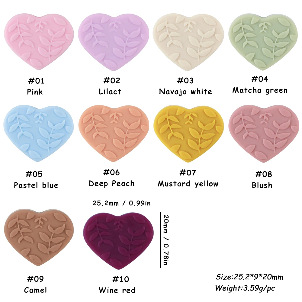 10Pcs New Models Mini Silicone Beads Leaf Heart Shaped Bead For Jewelry Making DIY Necklace Bracelet Keychain Jewelry Accessorie