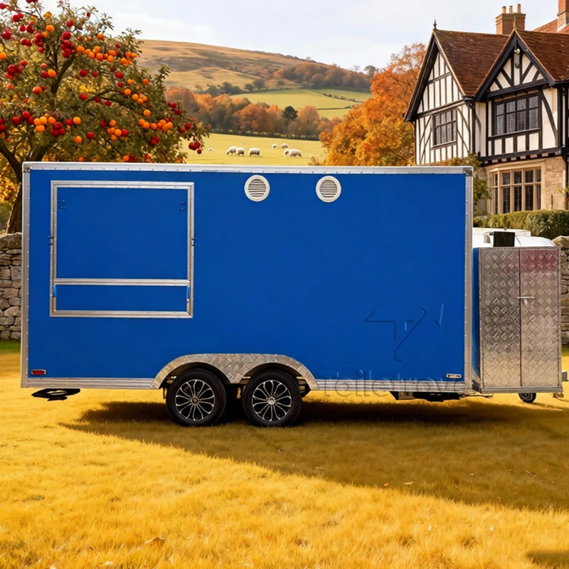 

Wholesale Commercial Food Trailer Street Fully Equipped Food Truck Outdoor Mobile Food Truck Trailer with Air Conditioner