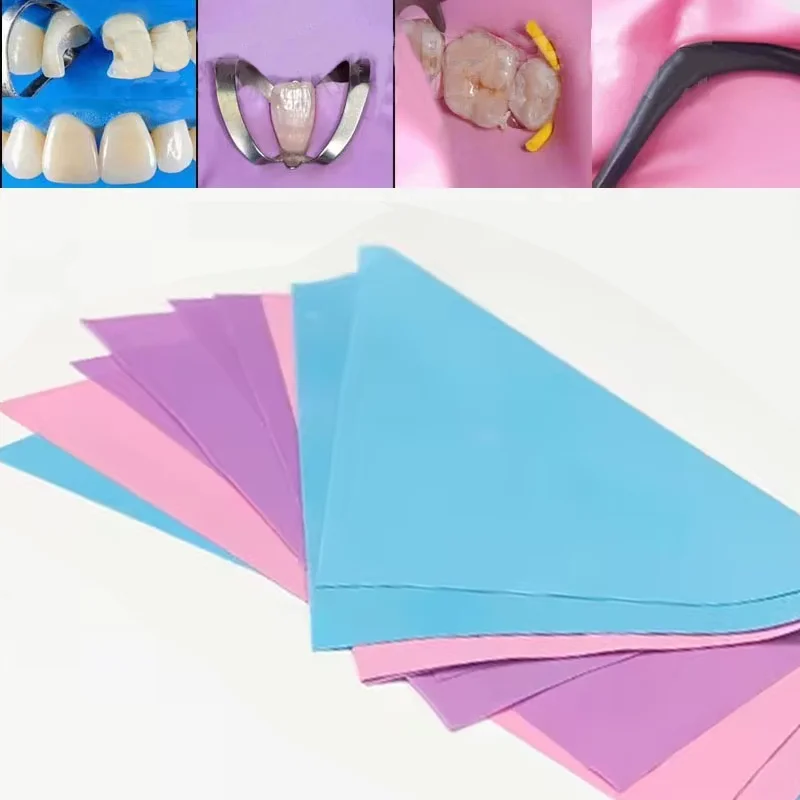 36/52Pcs Dental Rubber Dam Sheet 5x5 6x6 Non Sterile Natural Latex Rubber Barrier Dams for Dentist Oral Care Examination Tool