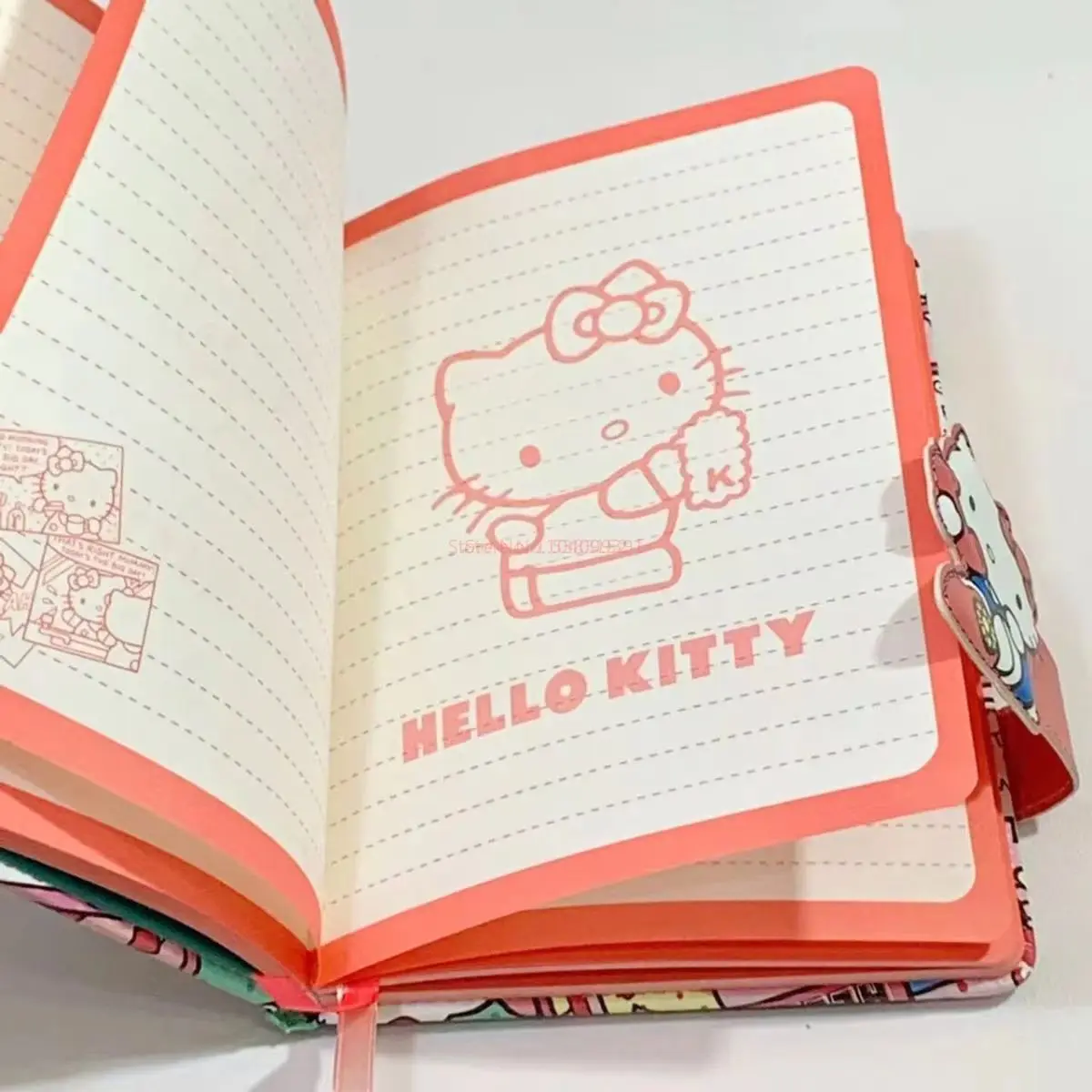 Sanrio Hello Kitty ins Notebook Cinnamoroll Pretty Girl Heart Cute Hard Shell Colorful Page B6 Notebook Learning Stationery Gift