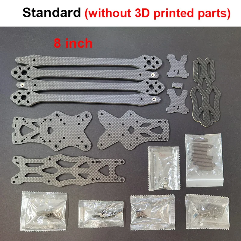 APEX8 inch RC racing FPV crossing machine carbon fiber frame with 3D printed parts drone model aircraft accessories