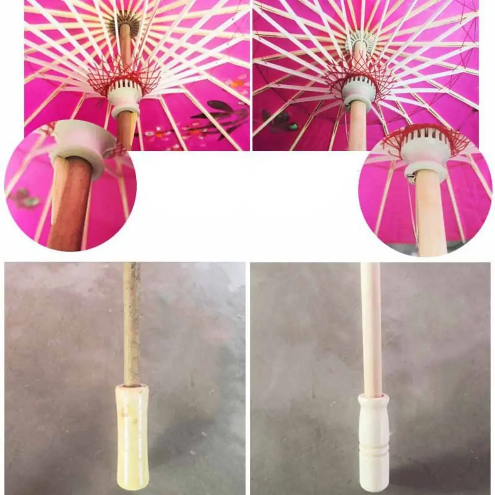 Traditional Handmade Paper Umbrella Vintage Classical DIY Painting Paper Umbrella Portable Colorful Oil Paper Umbrella