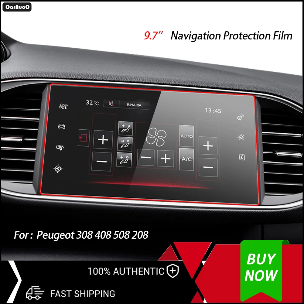 

Premium Glass Screen Protector For 9.7'' Car GPS For Peugeot 308 408 508 208