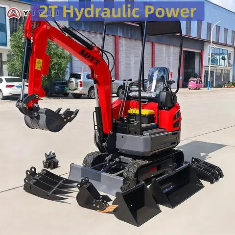 Minigavatore idraulico Yitui più venduto in stile familiare da 2,0 tonnellate con accessori e consegna gratuita Euro 5 Ce personalizzato