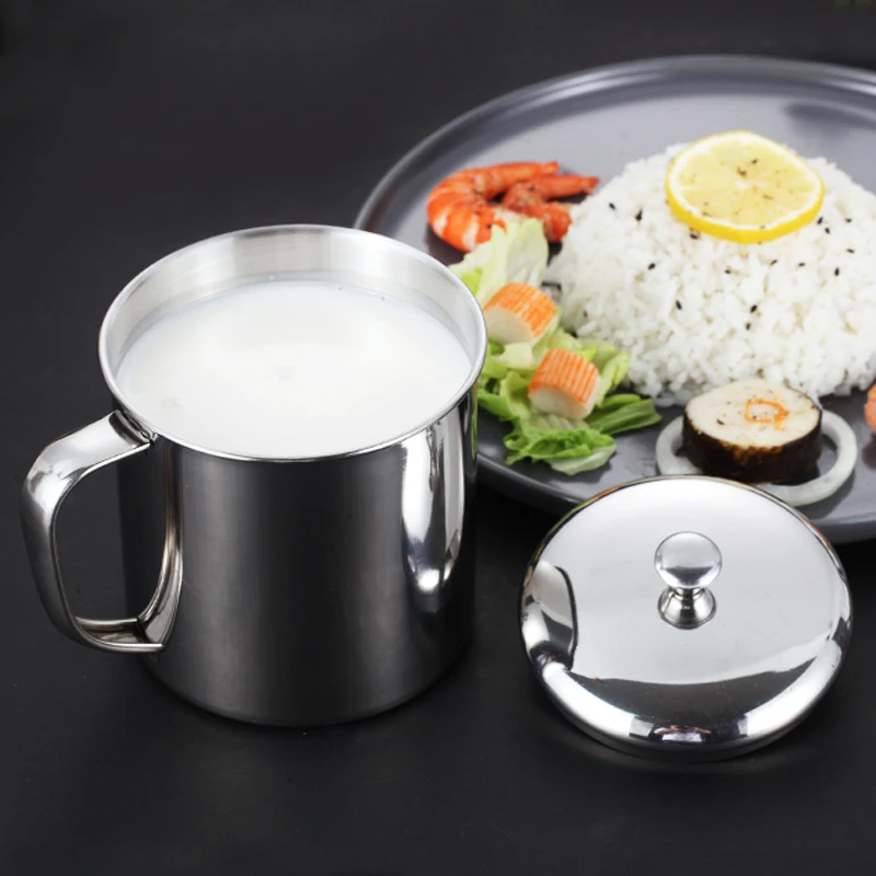 Stainless Steel Coffee Mugs Insulated Coffee & Tea Cup With Handles Shatterproof 200-1100mL Metal Cup Mug Kitchen Accessories