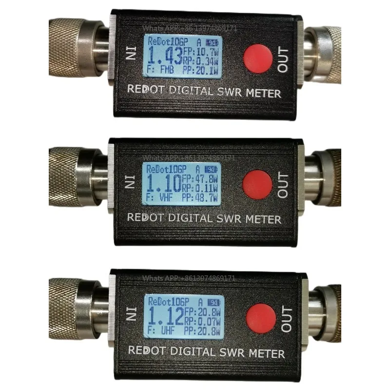 REDOT RD106P Digital Power SWR Meter 120W FMB VHF UHF 80-999MHz Standing-wave Ratio 1.00-99.9 Support DMR Walkie Talkie