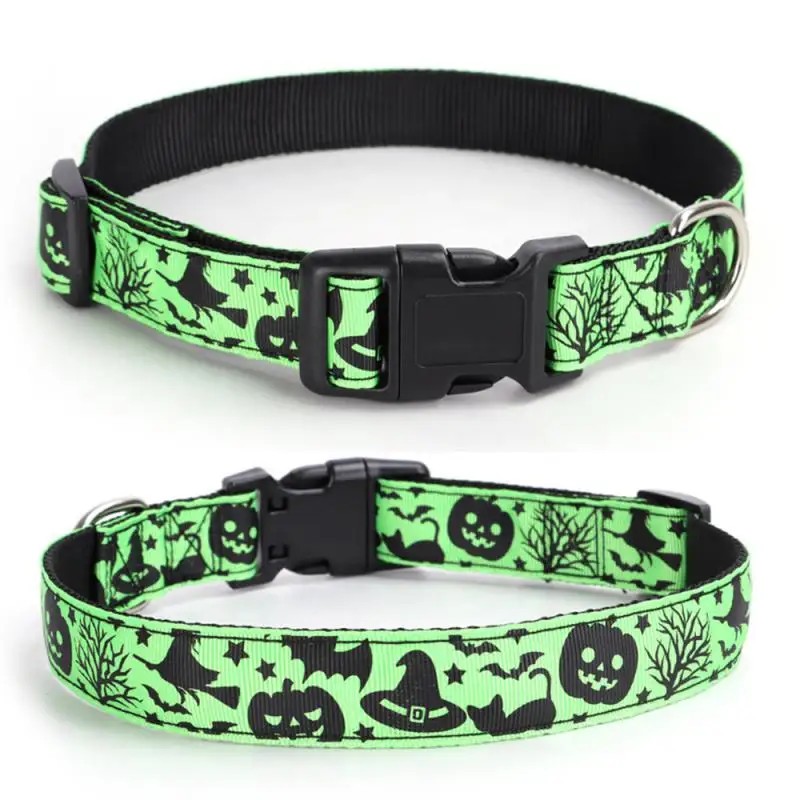 Halloween Collar Eye-catching Collar Nylon Trend Adjustable Collar Holiday Dog Dress Up Home Supplies Traction Rope Collar