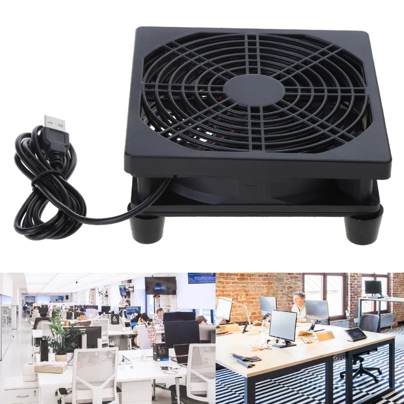 120mm 5V USB Powered Fan Cooling for Router Modem TV Box Router Cooling Case Fan  for Cooling Various Electronics Device