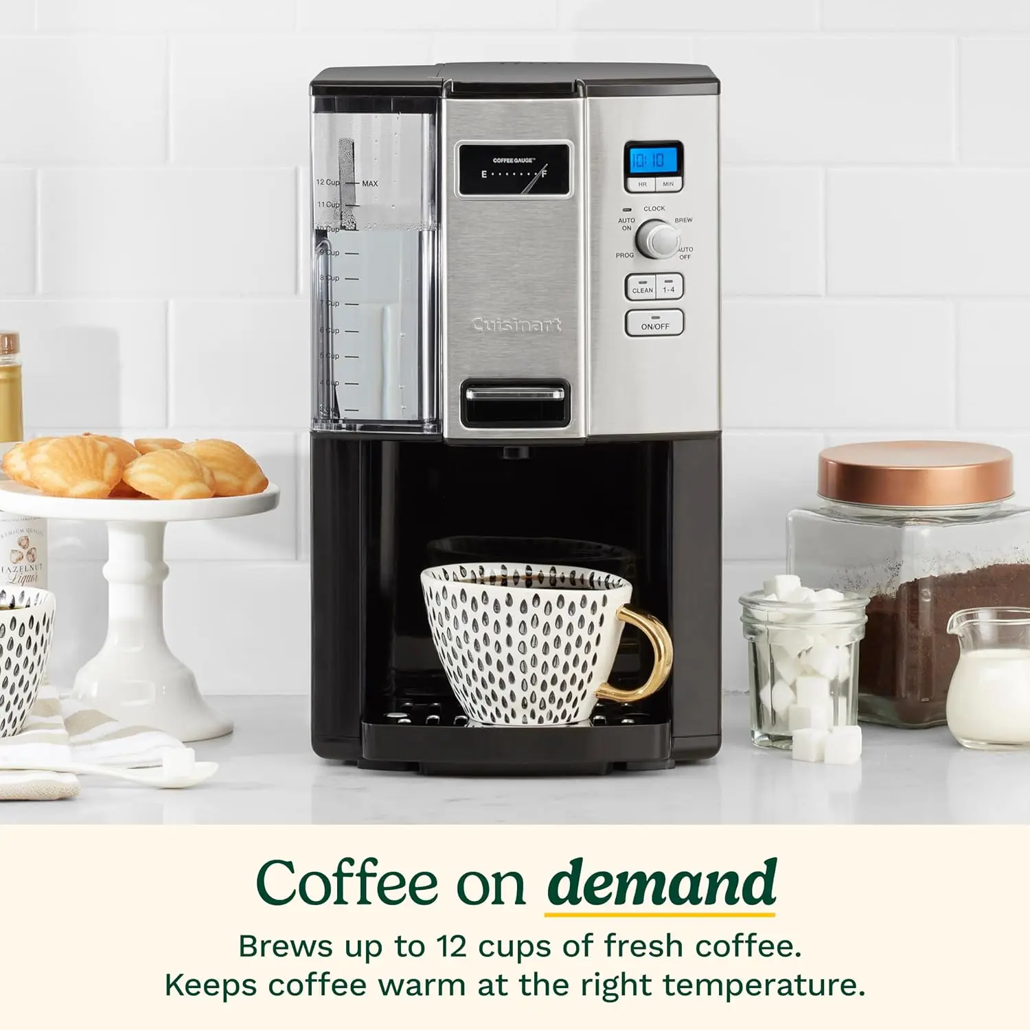 Drip Coffee Maker, Programmable & Self-Cleaning, 12-cup Capacity | DCC-3000NAS, easy-to use coffeemaker, 12 cup coffee maker inc