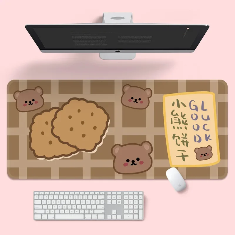 Kawaii Grote Mousepad Cartoon Laptop Game Muismat Desktop Polssteun Muis Mat Leuke Pc Computer Toetsenbord Tafel Mat Organizer