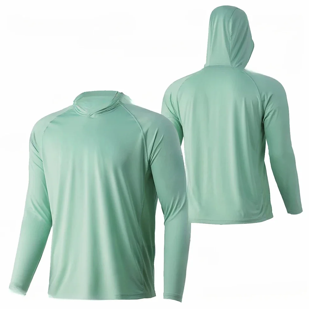 الصيد هوديس الصيف في الهواء الطلق الأشعة فوق البنفسجية حماية الصيد الفانيلة تنفس الصياد ملابس الرجال طويلة الأكمام قمصان الصيد بلايز #3