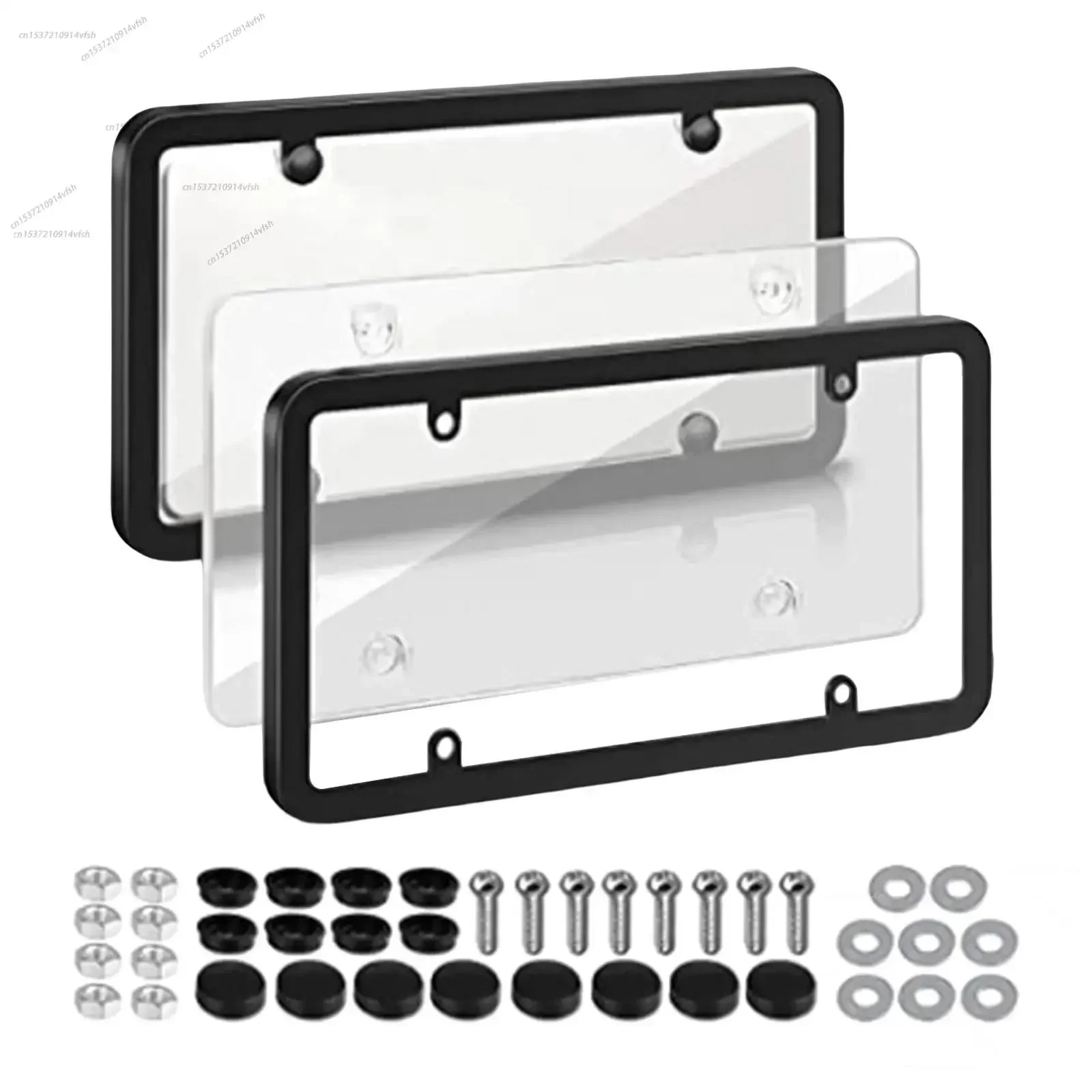6.3'' Clear Reflective Anti Speed Red Light Toll Camera Stopper License Plate Frame Plate Cover Protective Photos Anti License - view 4
