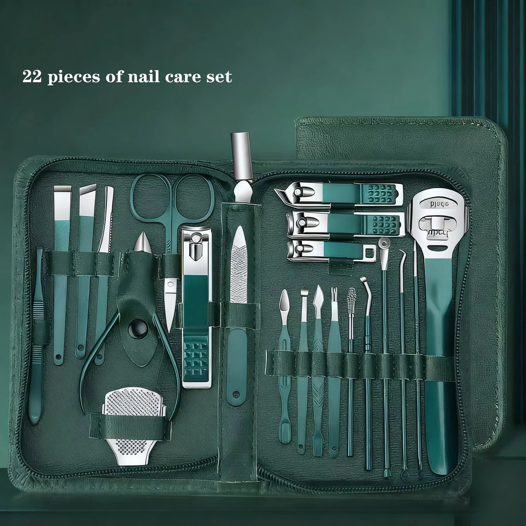 Juego de cortaúñas nuevo y de alta gama para uso doméstico, embalaje original, juego completo de herramientas para uñas y cortaúñas especializadas.