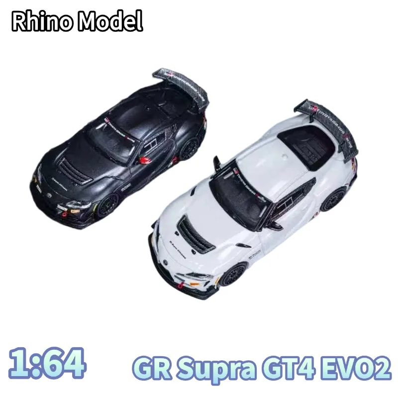 

Модель автомобиля Rhino 1:64 Toyota GR Supra GT4 EVO2, литая пластиковая имитационная модель из сплава, коллекционный предмет для мальчиков, украшение для коллекции.
