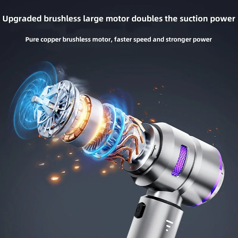 Автомобильный пылесос с всасыванием и выдувом двойного назначения, беспроводной мини-пылесос, автомобильный бытовой электрический пылесос