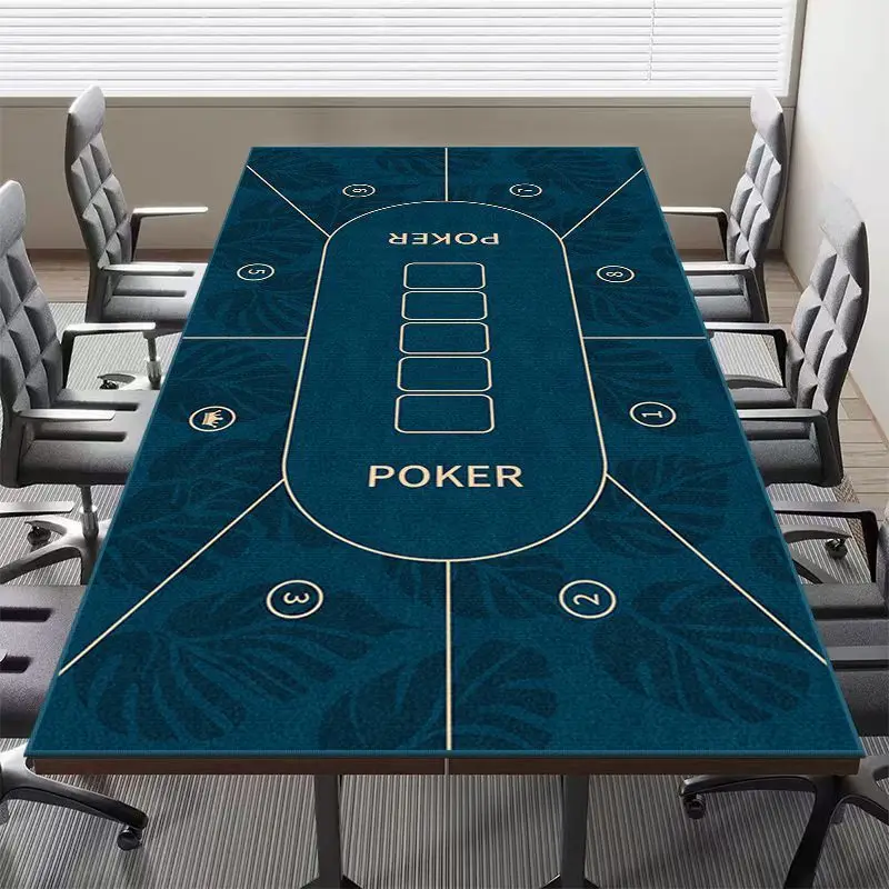 Minimalist Texas Hold'em Poker Table Mat Waterproof Non-Slip Casino Card Game Tablecloth Poker Night Party Home Gaming Desk Pad