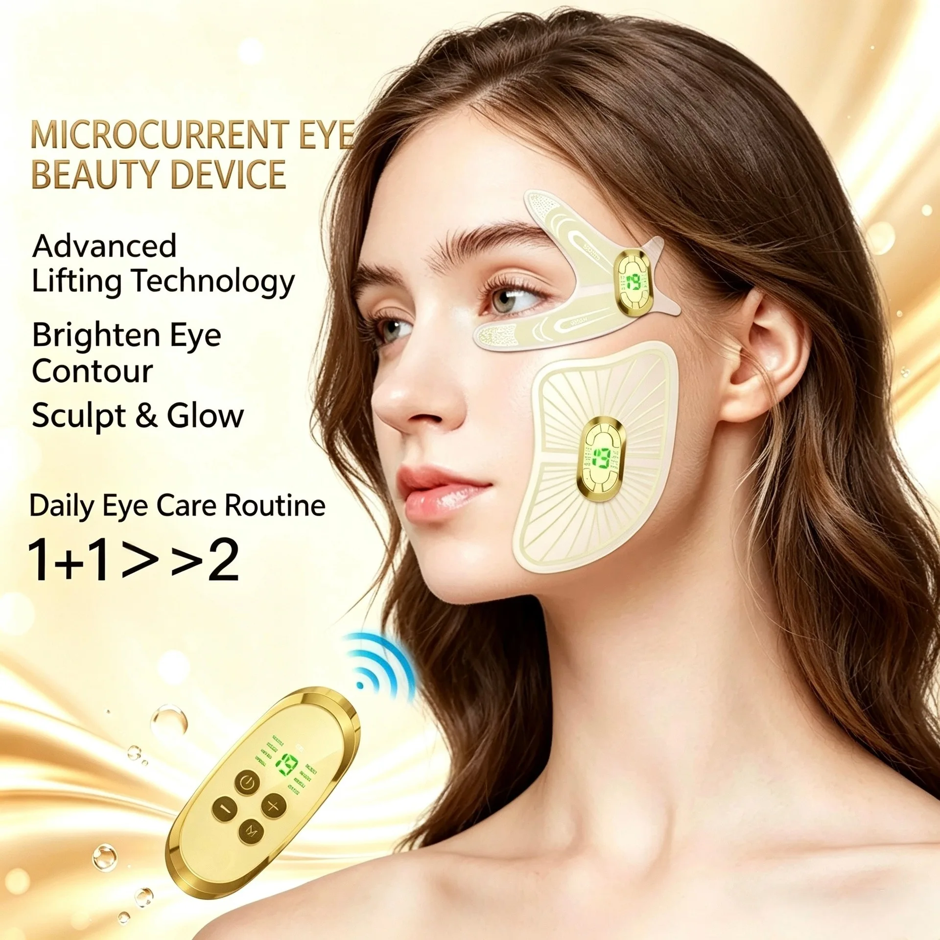 Golden Eye Beauty Instrument Multifunctional Facial Eye Massager Multi-gear Adjustable Soothing Eye Circles Home Beauty Massager