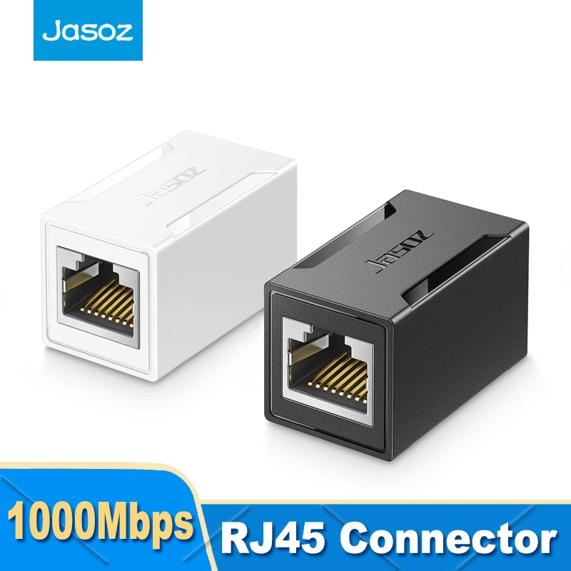 Jasoz RJ45 Cổng Kết Nối Mạng Gigabit Ethernet Extender LAN Mở Rộng Bộ Cho Cat7 Cat6 Cat5e Nữ Để Nữ Cáp Ethernet