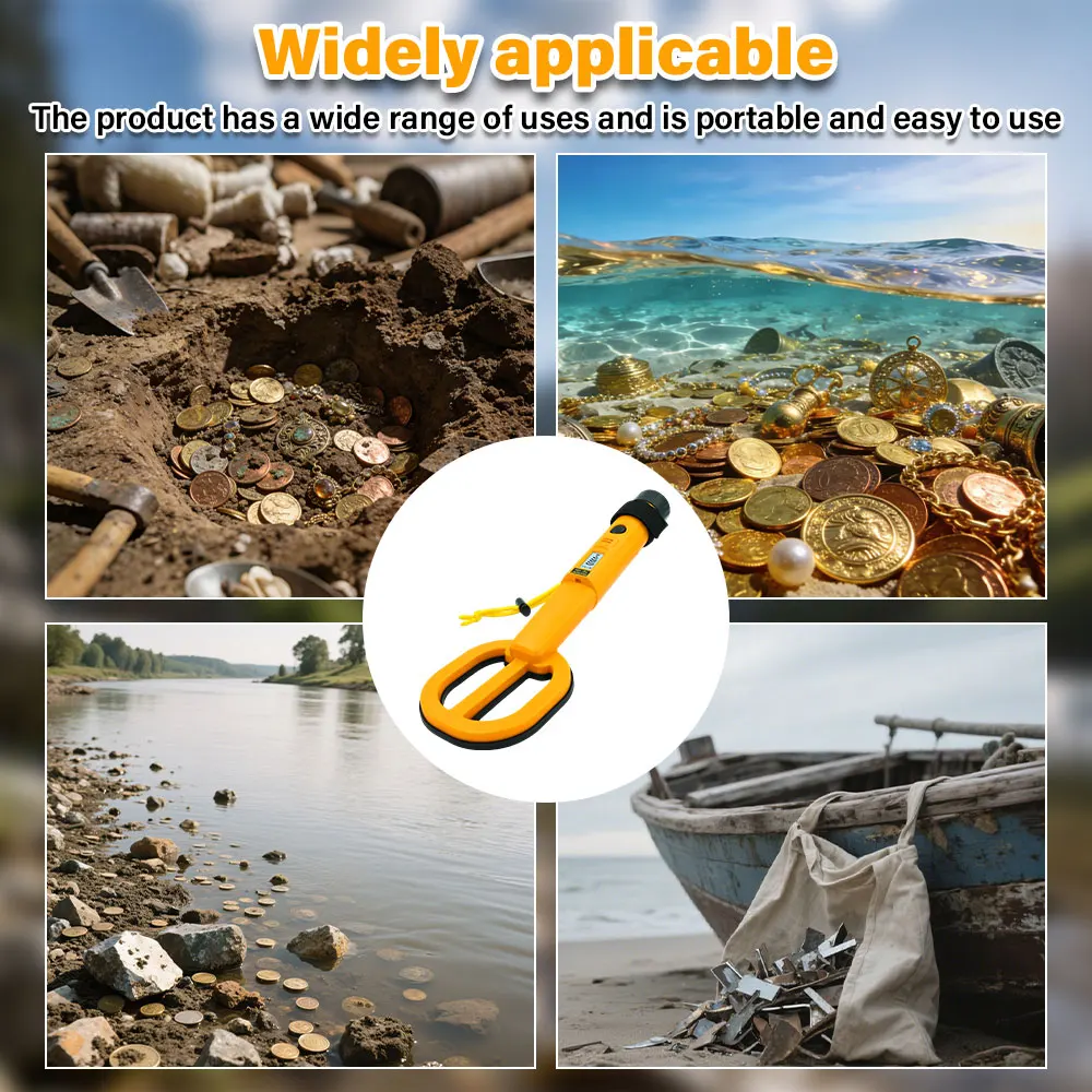 Waterproof TC-130 Handheld Metal Detector with Pulse Induction Technology - Diving Pinpointer for Underwater Treasure Detection