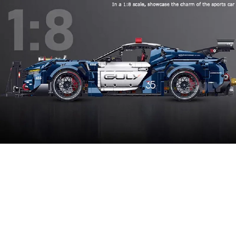 

3975pcs 1:8 Technical Police Supercar Building Blocks 10655 RC Sport Car Police Vehicle Model Bricks Idea Toy for Adults Gifts