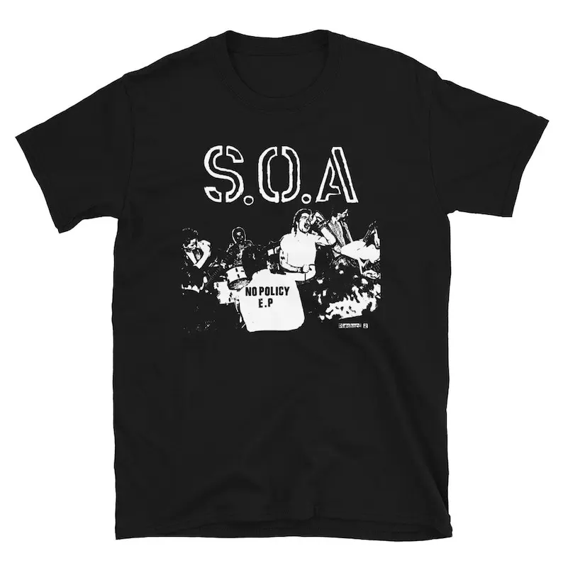 S. o. A.男性と女性のためのカジュアルな半袖ラウンドネックTシャツ、労力を作る、不規則なフィット