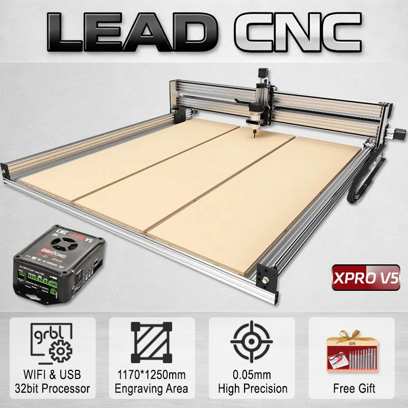 

Новейший фрезерный станок Openbuilds Lead CNC xPRO V5 с 4 осями, GRBL, DIY, для гравировки по дереву, металлу, акрилу, печатным платам, высокоточная фрезеровка