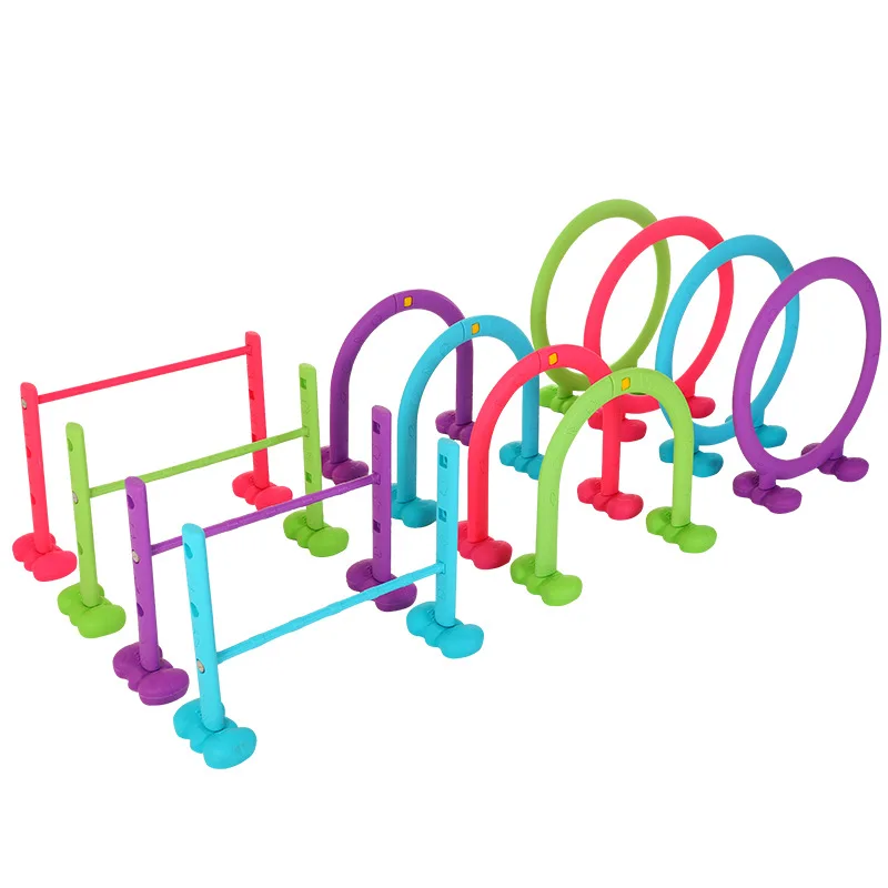 

Dog Agility Training Plastic Eco-friendly Waterproof Drill Hole Circle Hurdle Toy Indoor Outdoor Parent-Child Sports Pet