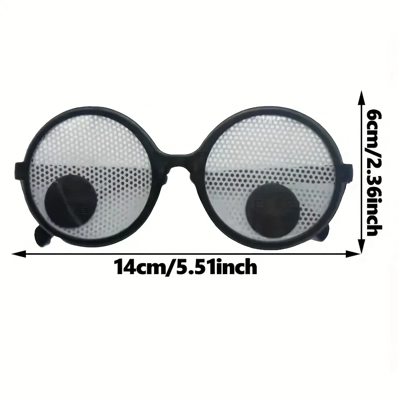 5PCS Funny Glasses Cosplay Eyeball Rolling Glasses Halloween Eyeball Sunglasses Crazy Party Decoration Accessories Gift