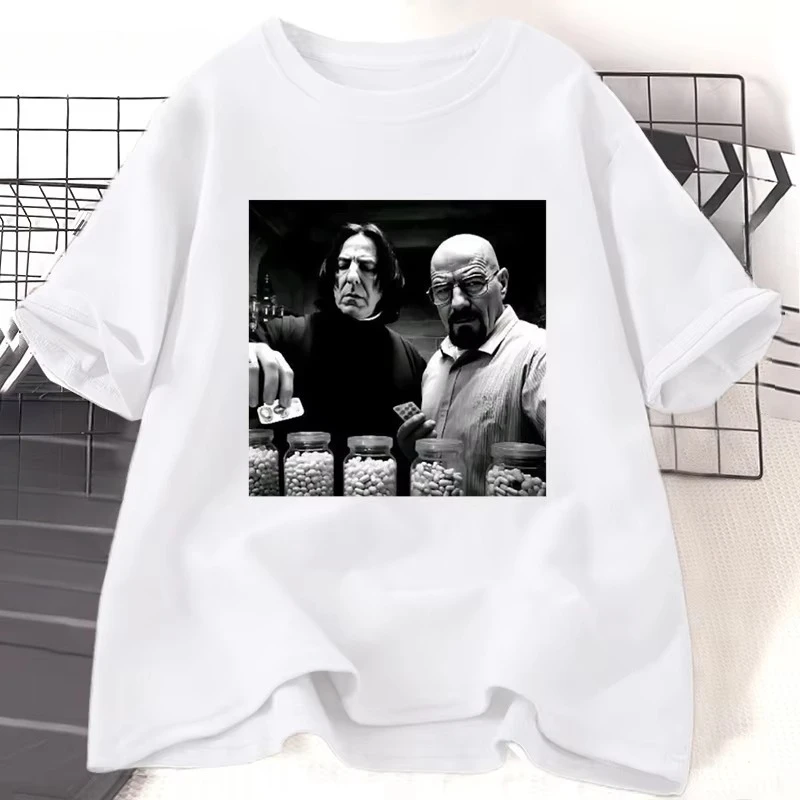 Vintage Walter in Lab T-Shirt Damen Breaking Bad T-Shirt Lustige Grafik-T-Shirts Unisex Baumwolle Kurzarm-T-Shirt Streetwear