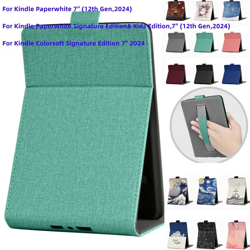 Case for All-new Kindle Paperwhite 12th Generation Kindle Colorsoft Signature Edition 2025 12th 7 Inch Ebook SA568B Stand Cover