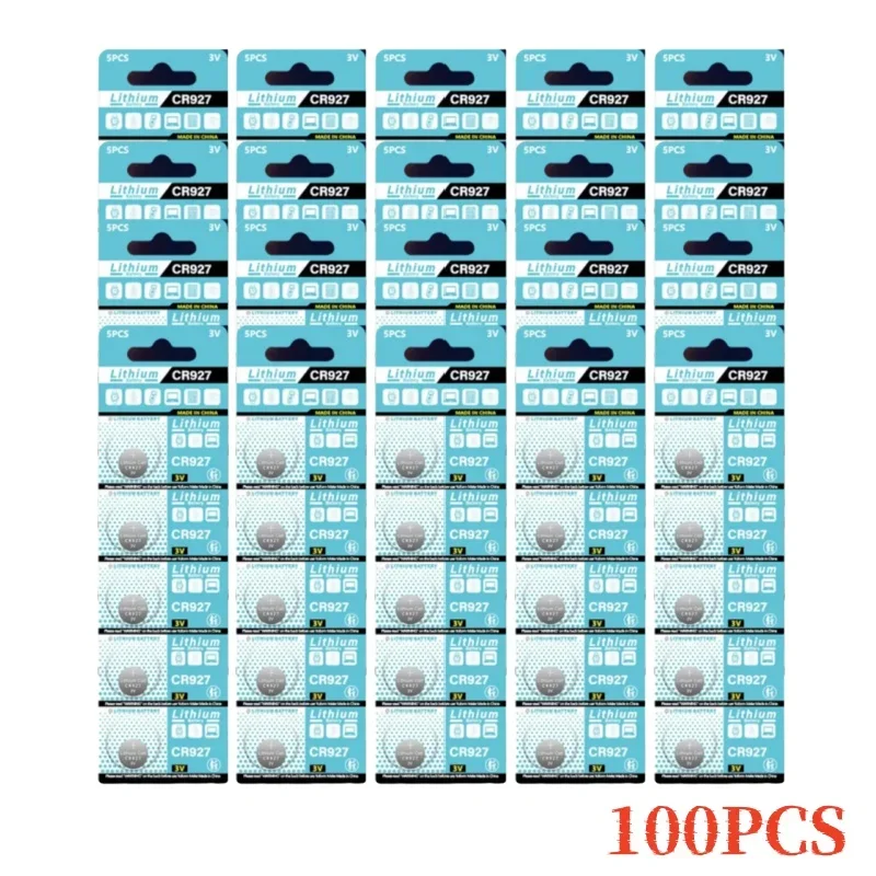 

100PCS 3V Lithium Batteries CR927 CR 927 DL927 BR927 BR927-1W CR927-1WFor Remote Control Light Toy Clock Watch Button Coin Cells